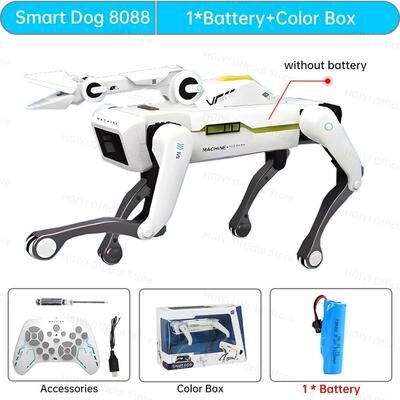 Uplifted Finds Teeggi Electric RC Intelligent Robot Dog Toy with Clip 1 Battery