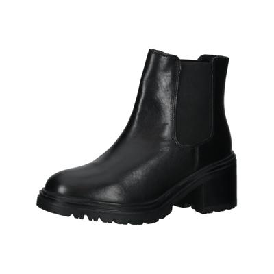 Stiefelette GEOX "Geox Stiefelette Leder/Textil", Damen, Gr. 36, Textil, schwarz, Leder, Textil, Schuhe Stiefelette