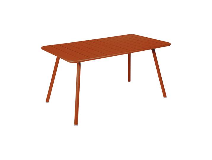 Fermob - Table rectangulaire Luxembourg - Orange - Aluminium laqué - Designer Frédéric Sofia