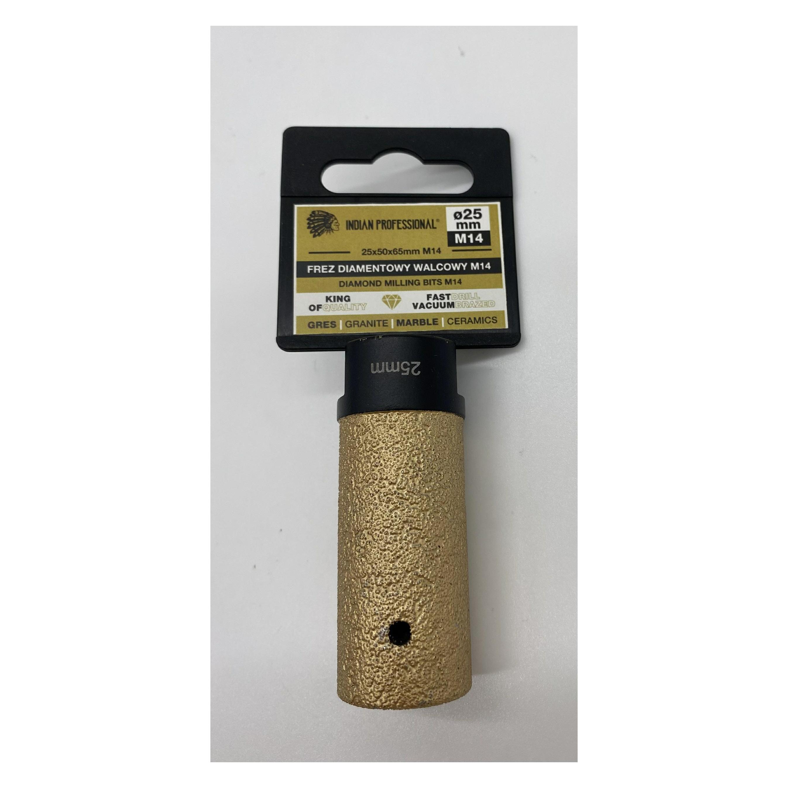 Indian Professional Frez Diamentowy Walcowy M14 25mm / (IP7722)