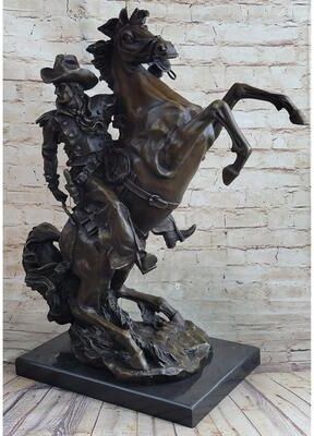 Bronzhaus Handmade Mive Signed Real Rearing Arabian Horse Wild Bronze Sculpture Statue
