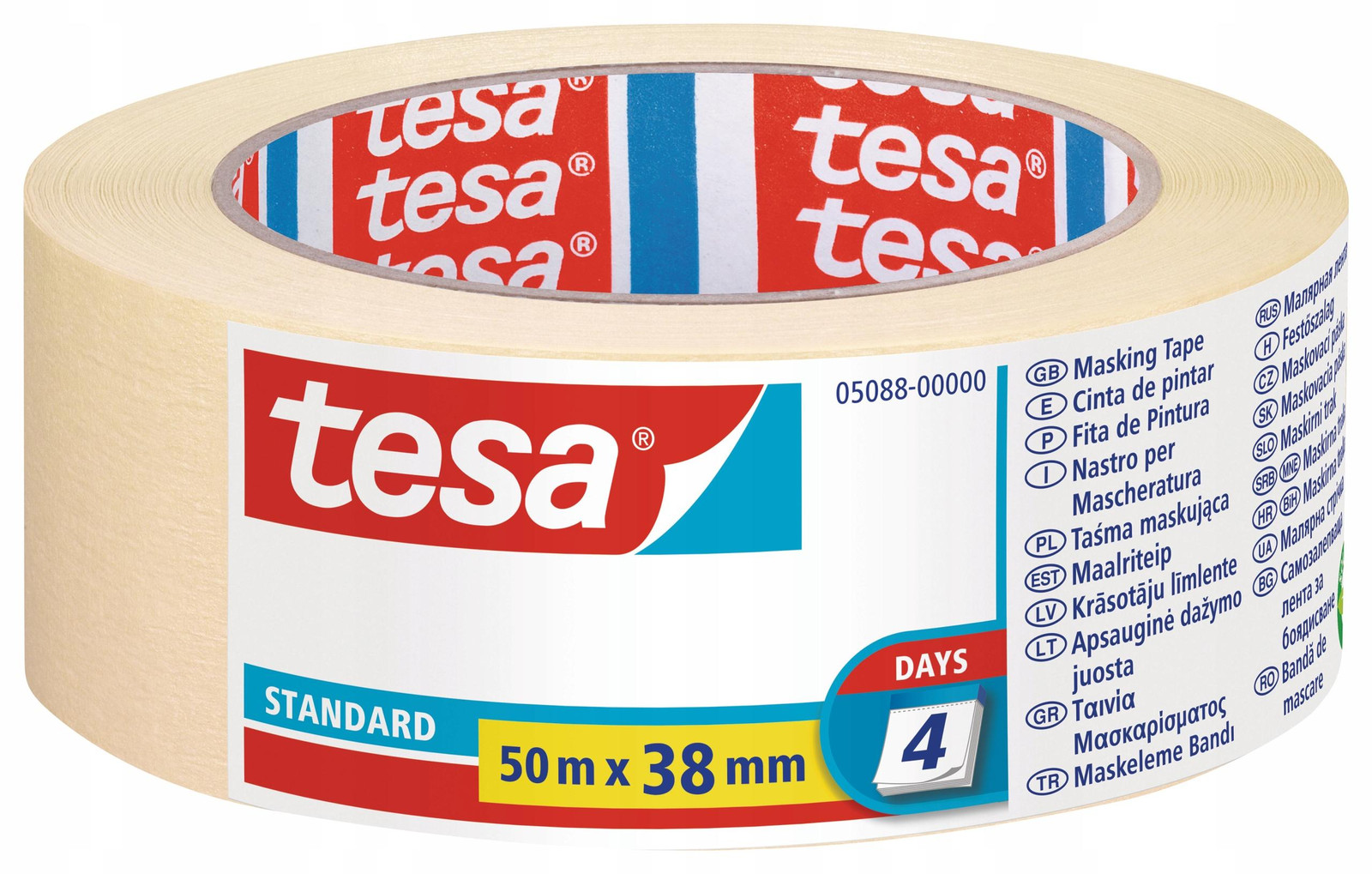 tesa Standard Verfmaskeertape Wit Papier 50 meter