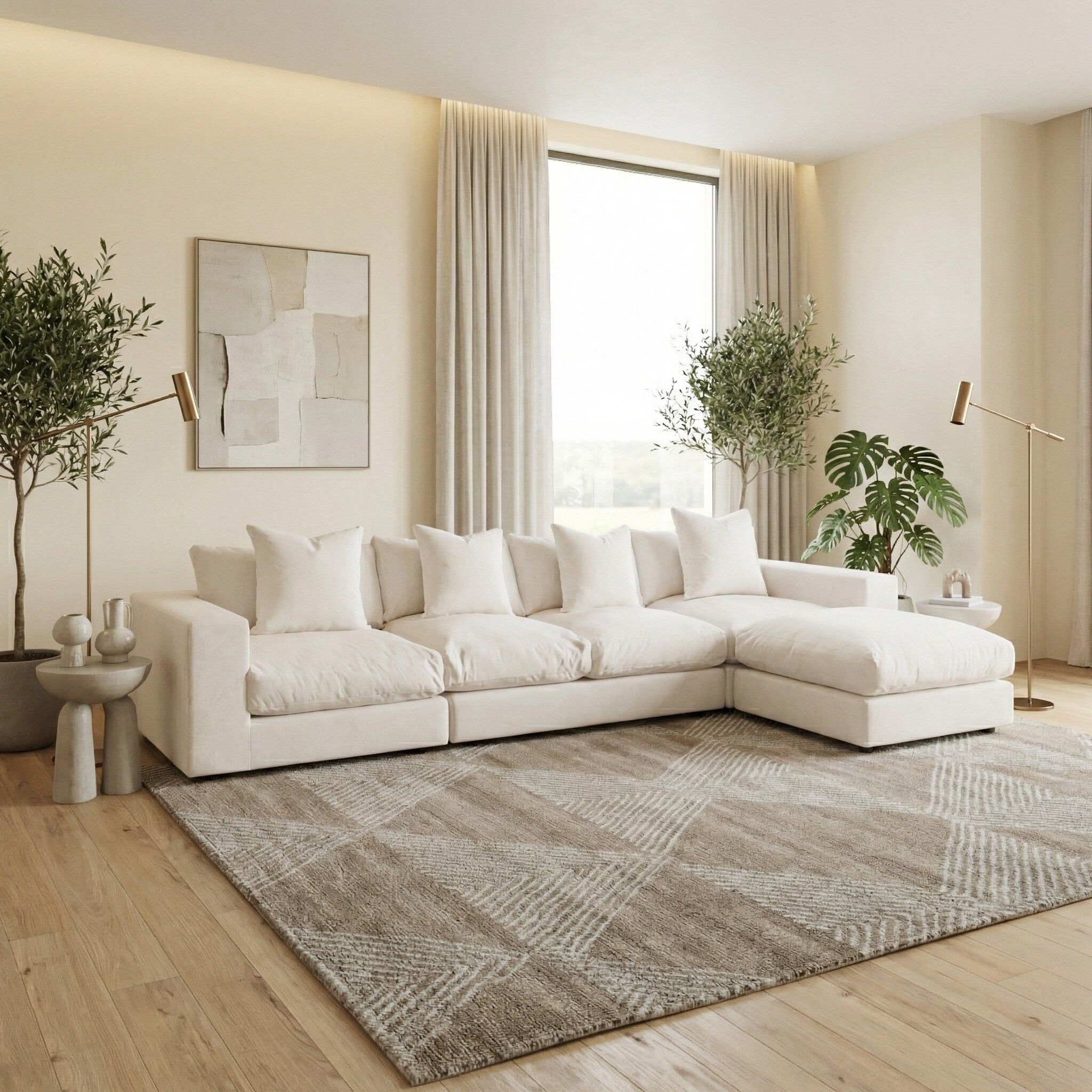 Sofa Style Hampshire Modular 4 Seat Sofa in Beige