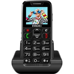Evolveo EasyPhone, mobile phone for seniors with charging stand, black (1.80"), Tastenhandy, Schwarz