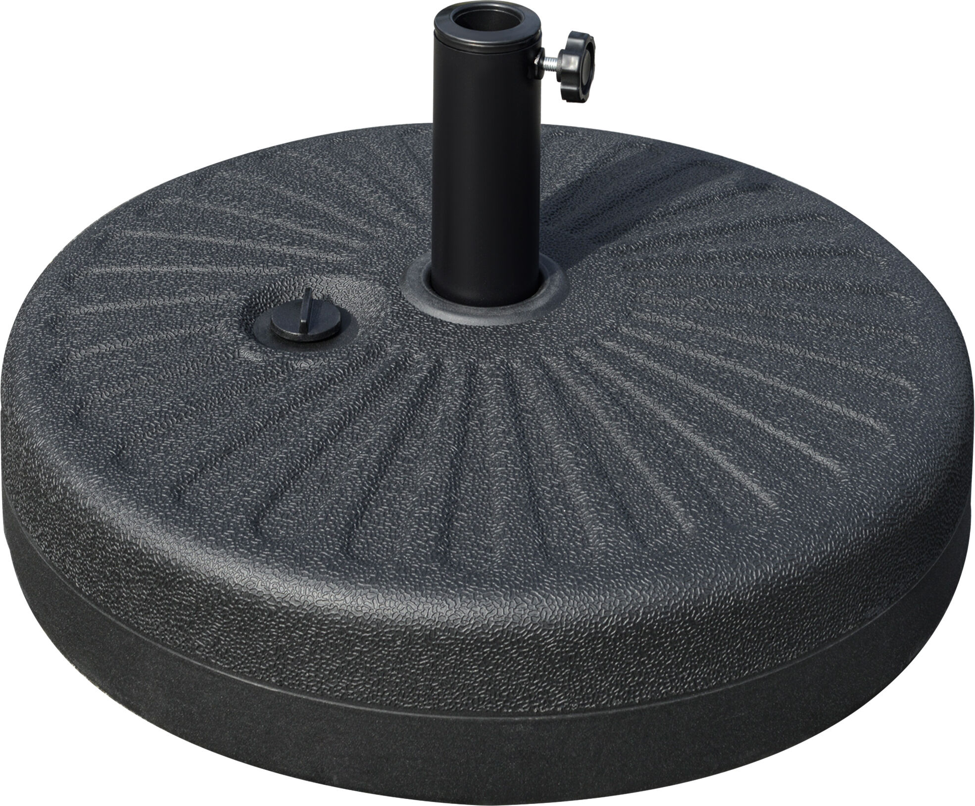Outsunny Base per Ombrellone da Giardino con Palo Centrale Φ3.8cm e 4.8cm, HDPE Nero Aosom