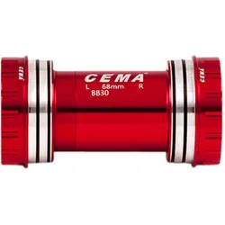 CEMA Innenlager BB30 für Shimano W: 68/73 x ID: 42 mm Edelstahl - rot, Interlock