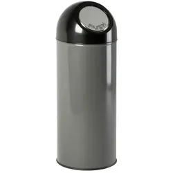 Mülleimer Bulletbin 55 L metallic-schwarz Metall Abfallbehälter mit verzinktem Inneneimer