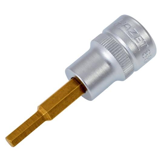 Hazet Schraubendreher-Steckschlüsseleinsatz 8801-4 Vierkant10 mm (3/8 Zoll) Innen Sechskant Pro... (4 mm) (8801-4)