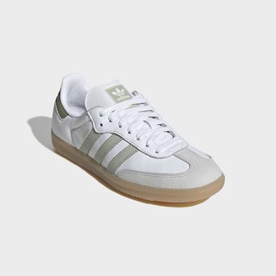 Sneaker ADIDAS ORIGINALS "SAMBA OG", Damen, Gr. 42, grün (cloud weiß, halo grün, tent grün), Leder, Schuhe Sneaker