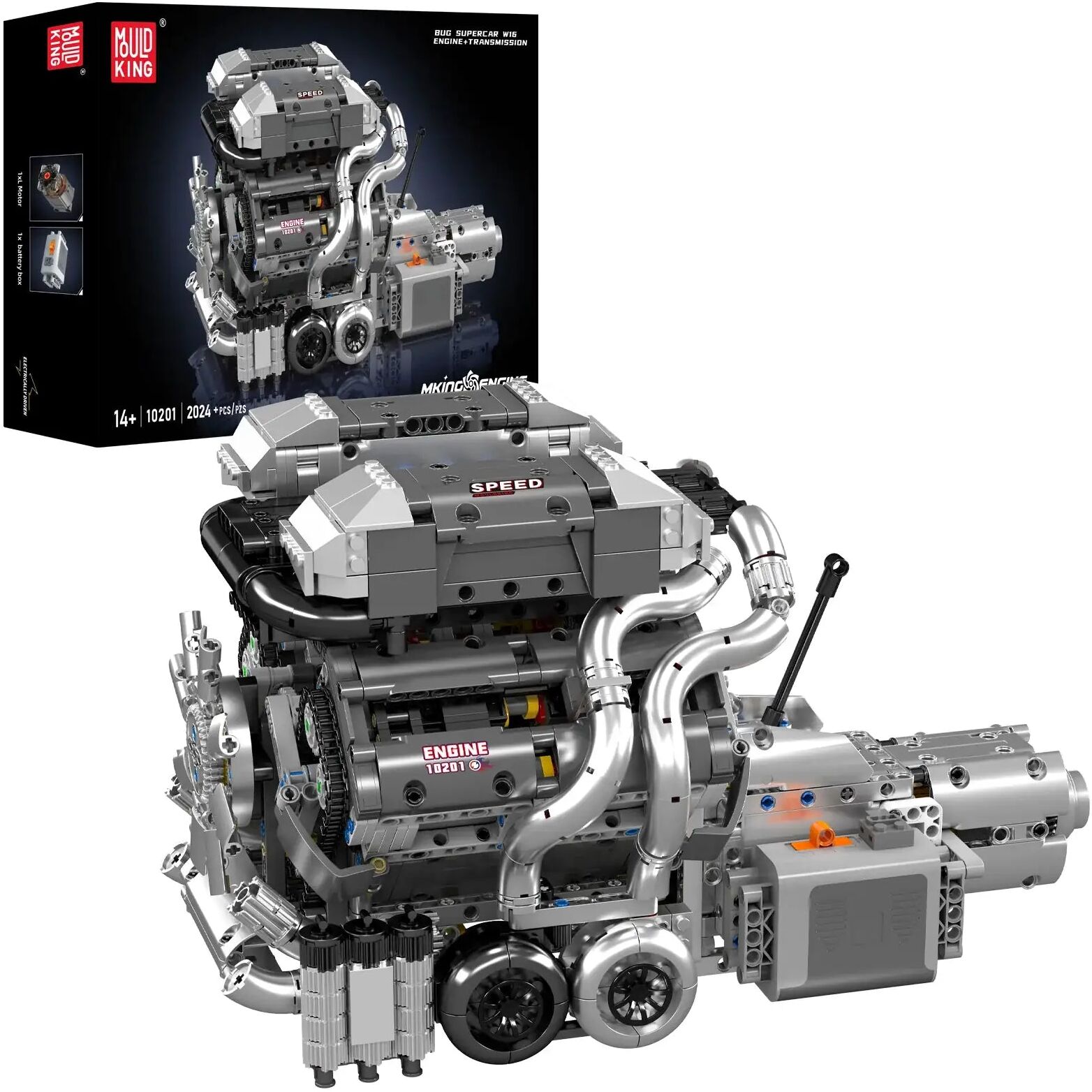 Mould King W16 – Mould King 10201 Motor Bugatti W16