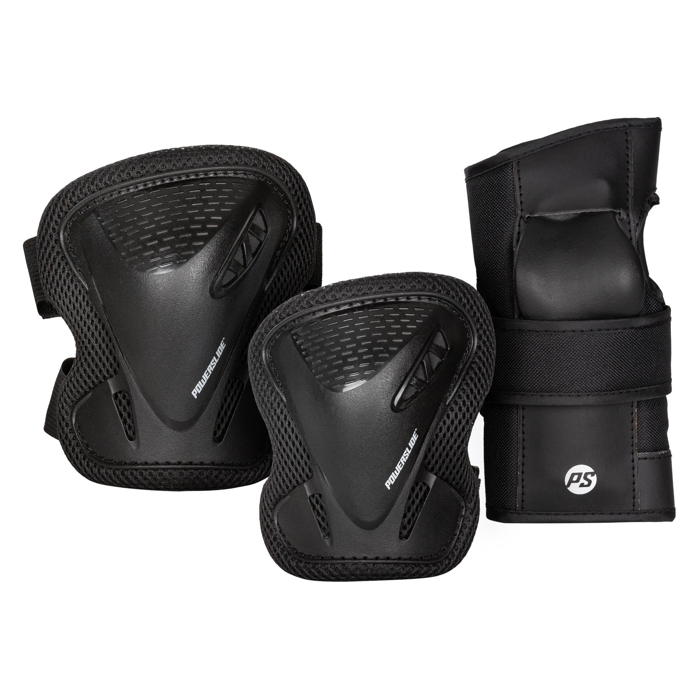 Powerslide Schutzset Basic Kids Tri-Pack S (S, Knieschoner, 6 Stück) (903294)