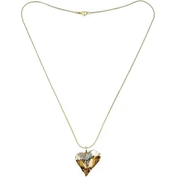 Kette mit Anhänger "Amore", Damen, Gr. onesize, Glas, gold, COLLEZIONE ALESSANDRO, Basic, Halsketten, mit echtem Glas