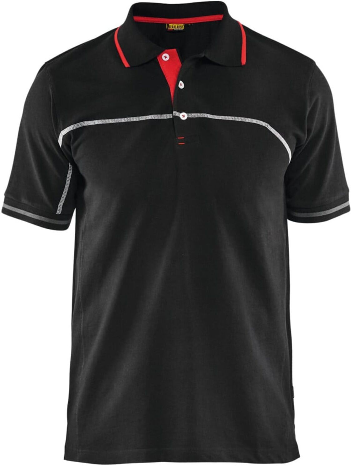 Blakläder Polo-Shirt Service Plus, schwarz / rot, Unisex-Größe: M (338910509956M)