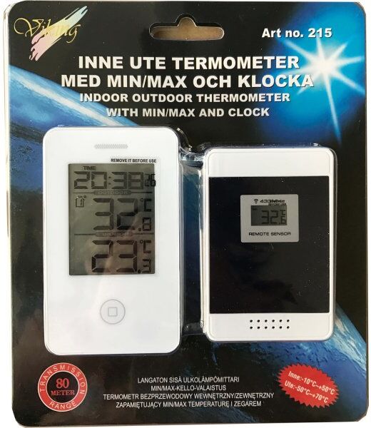 Termometerfabriken Digitalt Inde/ude Termometer