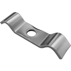 Qualinos Spannbügel 50mm Edelstahl V2A 150 Stück - Massive Zaunhalterung 3mm für Doppelstabmatten