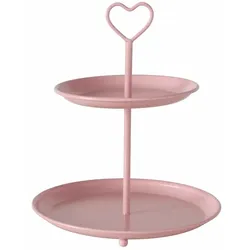 BOLTZE 2-stöckige Etagere Posita Ø 21 cm Metall Rosa Rose