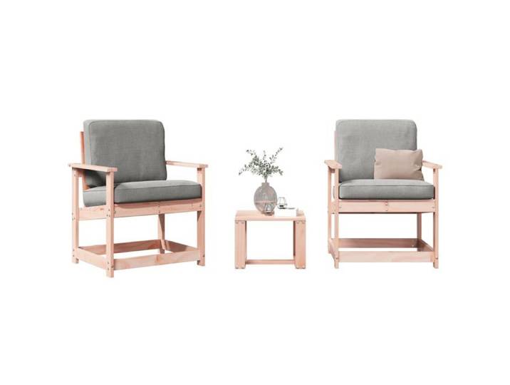 CHEZ JILI*Salon de jardin Design Classique - RUIGOU - 3 pcs bois massif douglas84347