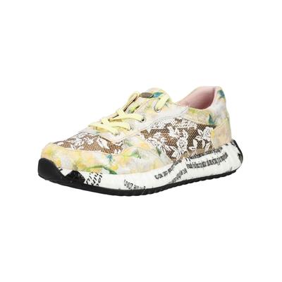 Sneaker LAURA VITA "LAURA VITA Sneaker Lederimitat/Textil", Damen, Gr. 37, bunt (vanille), Lederimitat, Textil, Schuhe Sneaker
