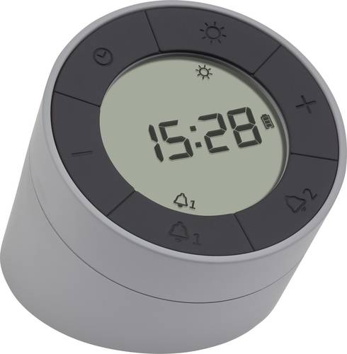TFA Dostmann 60.2029.10 Quarz Wecker Grau, Anthrazit Alarmzeiten 2