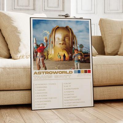 Inspired Living Travis Scott Album Cover Poster Set Canvas Wall Art For Modern Rap Music Decor 21x30cm No Frame 3