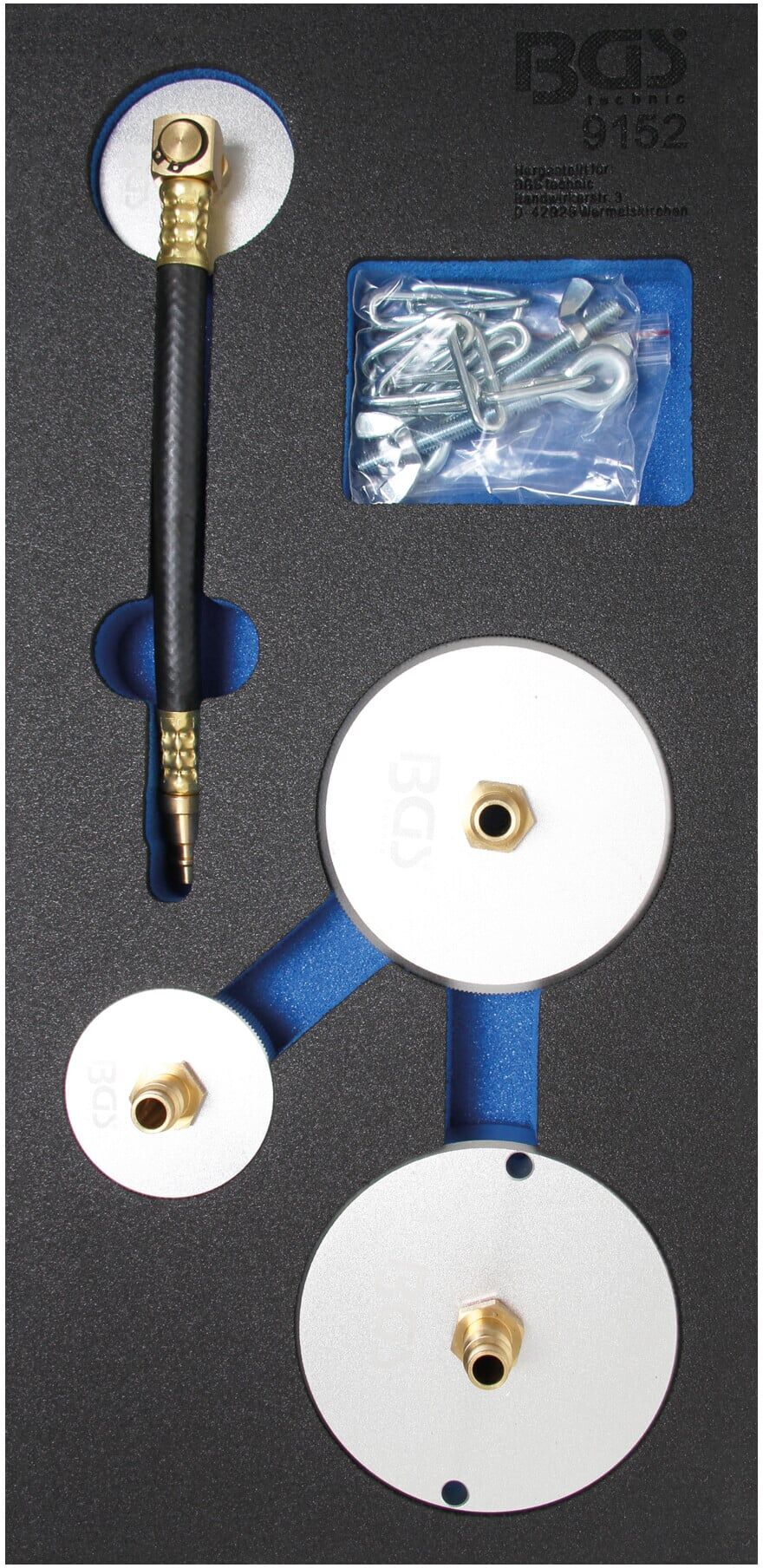 BGS Adapter-Satz für Druckluft-Bremsenentlüfter 4 teilig ; BGS technic (9152)