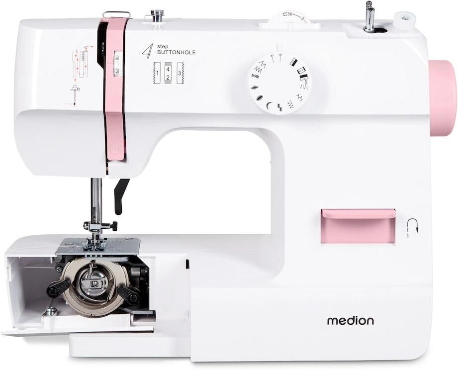 Medion Nähmaschine "Life SM70", rosa (rosa, weiß), Nähmaschinen, Nähmaschine rosa, weiß Einheitsgröße