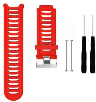 Everyday Crate Garmin Forerunner 910XT Silicone Watch Band Soft Adjustable Replacement Strap red