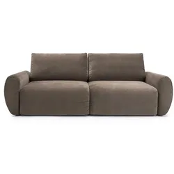 INNOVATION LIVING Schlafsofa Norum Curve Stoff Brown