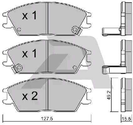 AISIN BPHY-1904 Brake pad set