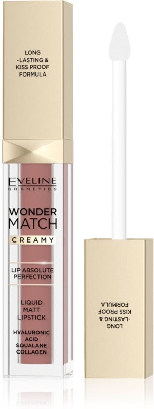 Eveline Cosmetics Wonder Match long-lasting matt liquid lipstick with hyaluronic acid shade 09 Dream Nude 6.8 ml