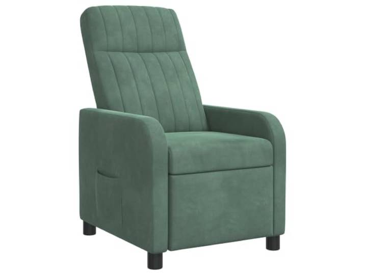 YUTAASU Recliner Chair Sea Green Velvet Adjustable 115-160 Degrees, Metal Frame, Flat Armrests, Easy Clean, Living Room