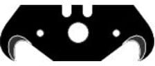 LUTZ BLADES Lame crochet noire 48,2x18,7x0,65mm pack de 10 pièces ; Gesutra (470028)