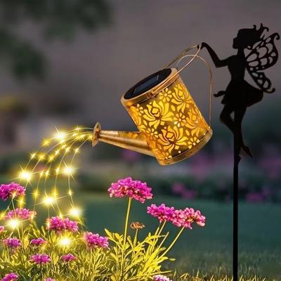 Inspired Finds Solar Watering Can Fairy Lights Outdoor Hanging Garden LED Decor 1pc