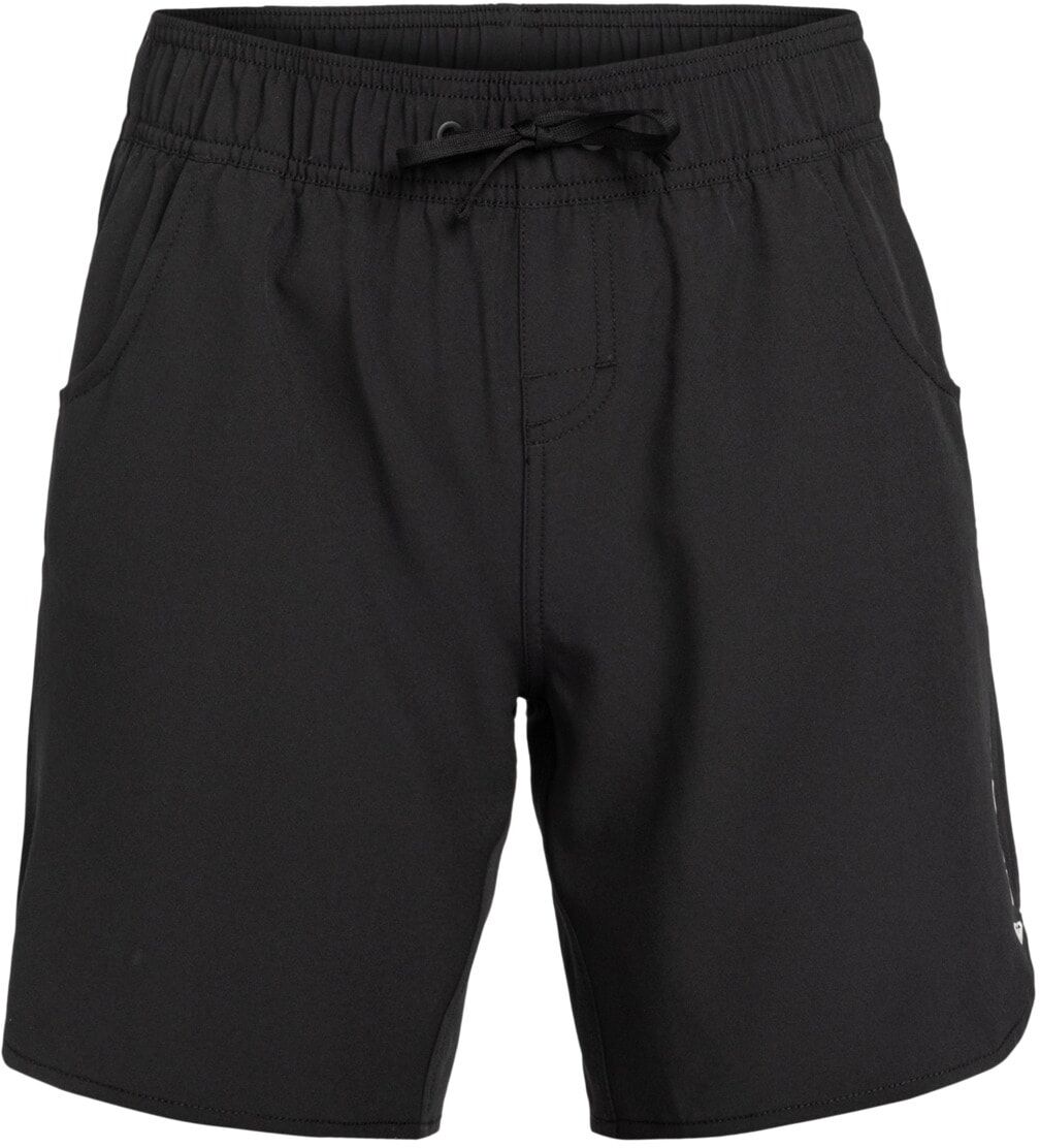 Boardshorts ROXY "Roxy Wave 7", Damen, Gr. L, US-Größen, grau (anthrazit), Obermaterial: 55% Microfaser, 37% Microfaser, 8% Elasthan., Badehosen Boardshorts