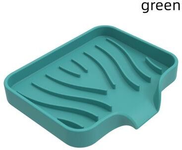 Multisell Products Hub Japanese Bathroom Silicone Soap Box, Draining Rack Hole Free Soap Box, Household Draining Box, Portable Soap Box green