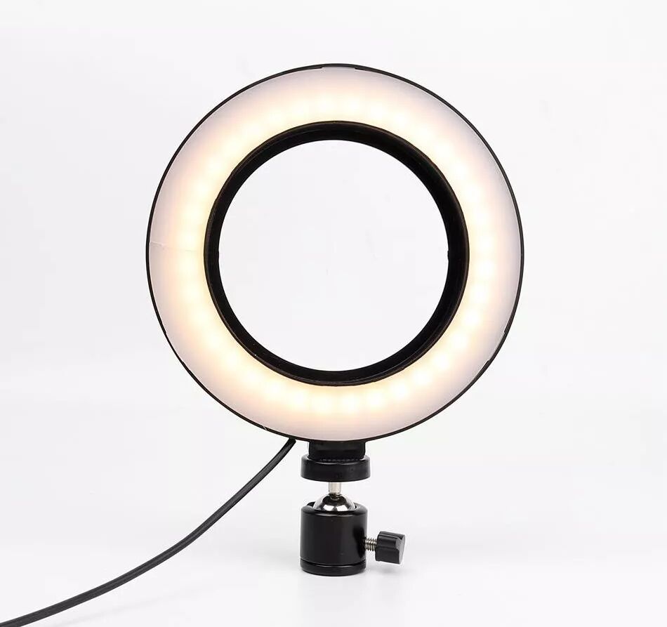 INF Drehbarer Lichtring mit Ständer, LED, 20 cm - Schwarz