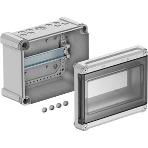 OBO Sicherungskasten SDB 09L PS 2008828, IP66 für außen, 9 Module, 1-reihig, mit transparenter Tür, für Aufputz