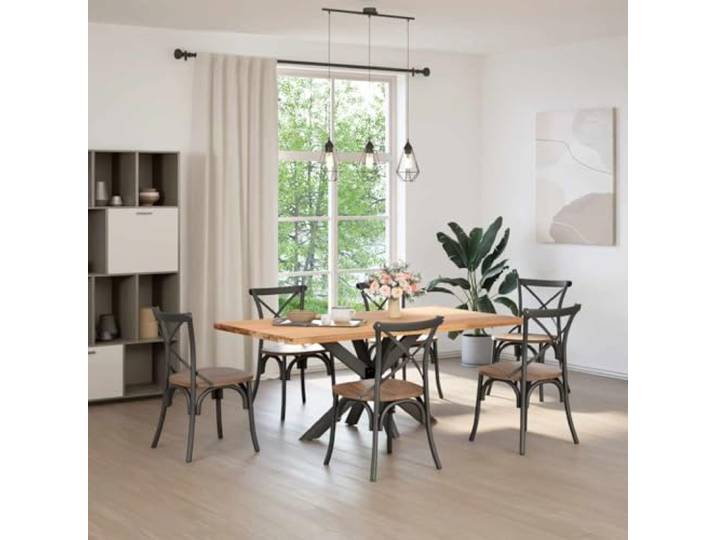 KTHLBRH Stahl Tischbein Spinnenform Anthrazit 120x68x72-73 cm Pulverbeschichtet, verstellbare Nivellierfüße, vorgebohrte Löcher, Montagekit inklusive