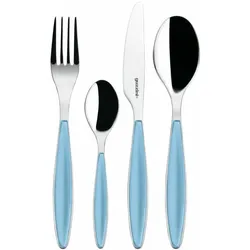 Guzzini 23000081 Fratelli Feeling Besteckset 24-teiliges ABS meeresblau, Besteck, Blau
