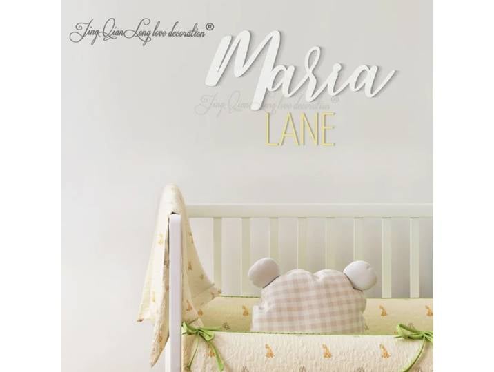 Décoration murale personnalisée pour chambre de bébé, décoration pour chambre de bébé, panneau avec le nom de la petite fille, panneau avec le nom de la chambre de bébé, panneau en bois avec le nom de