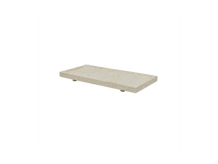 Tablett OYOY Savi , beige (natur), B:14cm H:3cm L:30cm, Marmor, Tabletts, Tablett