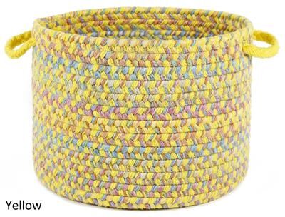 Playful Multicolored Braided Basket by Rhody Rug