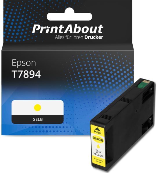 PrintAbout Druckerpatrone kompatibel mit Epson T7894 - Gelb