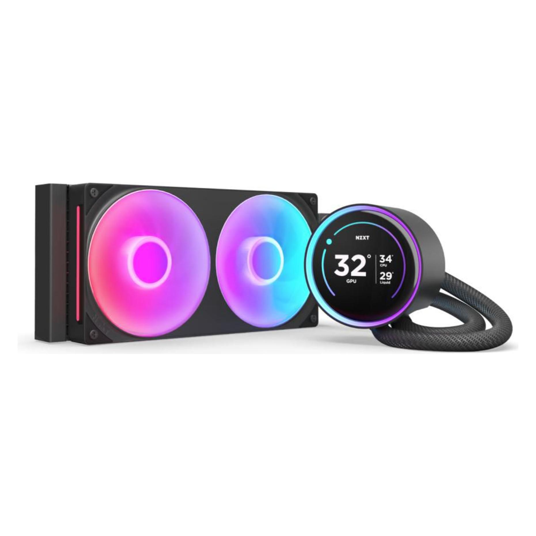 NZXT KRAKEN Elite V2 240 RGB Wak Display Black RL-KR24E-B2 (RL-KR24E-B2)
