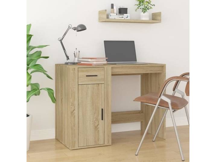 Bureau - VIDAXL - Chêne sonoma - 100x49x75 cm - Bois d'ingénierie - Montage facile