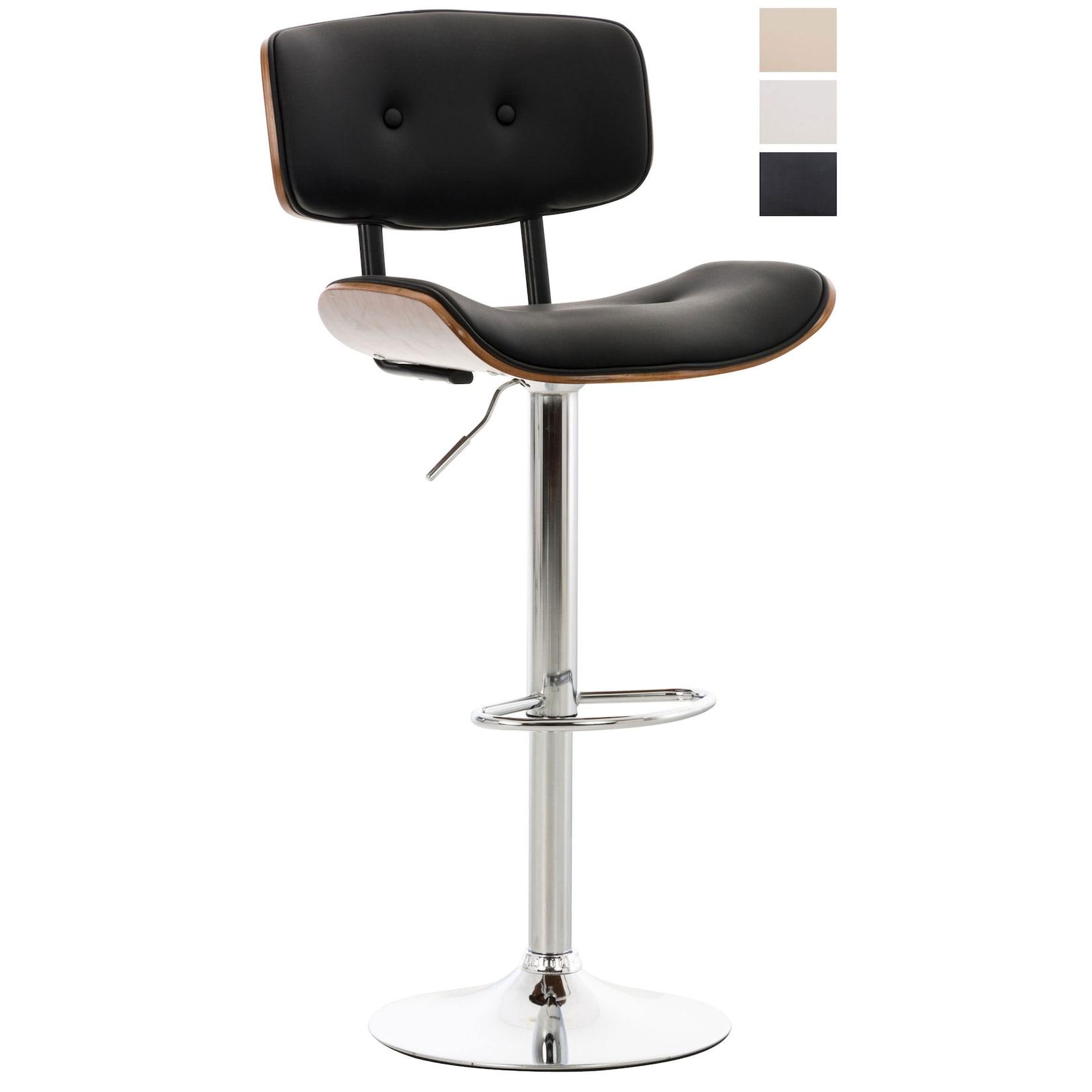 CLP Barhocker Sarnia Kunstleder - Farbe: walnuss/schwarz