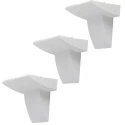 Wandleuchte Außenlampe Wandlampe Außenleuchte Hauswand Kellerleuchte, Spritzwasserfest, weiß, 2x LED 2,5W 180Lm 3000K, LxHxT 24x17,5x14cm, 3er Set