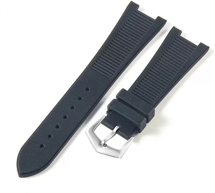 INF Silikon-Uhrenarmband kompatibel mit PP Patek Philippe Nautilus 5711 5712G Schwarz