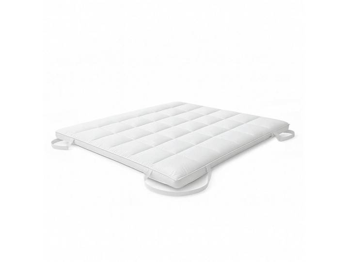 The White Stone Topper 120x200 cm aus 500 g Watte, Gepolsterter Matratzenschoner, Atmungsaktiver Mikrofaserbezug mit elastischen Eckbändern, Weiß, H2 + H3, Füllung: Schaumstoff, 120x200 cm, antibakteriell, Schlafzimmer, Matratzen, Topper