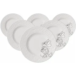 Villeroy & Boch Manufacture Rock blanc Mickey Mouse Frühstücks-/Dessertteller, Teller, Weiss